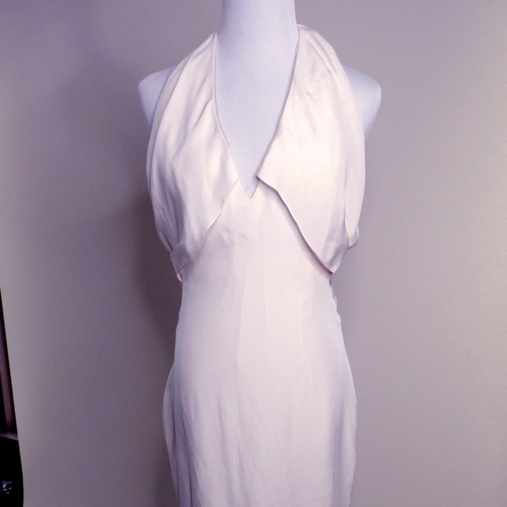 Tom Ford white silk halter backless gown